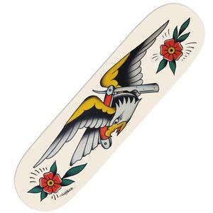 Eagle & Razor Skate Deck Tattoo Style Barbershop Wall Art or Ride Tim Beck NWT